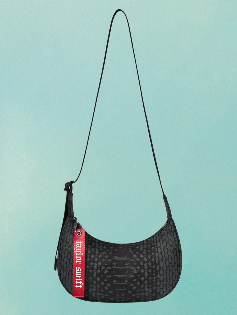 Taylor Swift Reputation Album Handbag Black Snake Print Crossbody Swiftie Gift